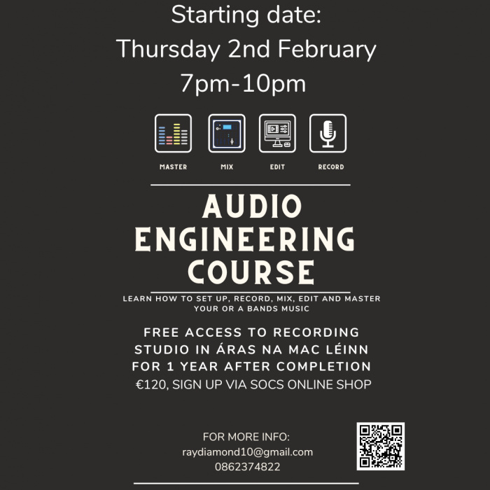 2.1 Audio engineering course Thursday